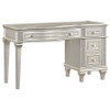 Evangeline 4-drawer Vanity Set with Stool Silver Oak / CS-223397-SET