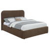 Anders Upholstered Eastern King Storage Lift Platform Bed Chocolate / CS-306037CHKE