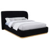 Blaire Upholstered California King Wingback Platform Bed Black / CS-315967BLKKW