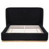 Blaire Upholstered California King Wingback Platform Bed Black / CS-315967BLKKW