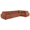 Elysia 5-piece Chenille Upholstered Modular Sectional Sofa Coral / CS-551891-SETA