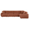 Elysia 5-piece Chenille Upholstered Modular Sectional Sofa Coral / CS-551891-SETA