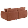 Elysia Chenille Upholstered Modular Lounge Loveseat Coral / CS-551891-LOVE