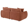 Elysia Chenille Upholstered Modular Lounge Loveseat Coral / CS-551891-LOVE