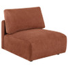 Elysia Chenille Upholstered Modular Armless Chair Coral / CS-551891