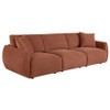 Elysia Chenille Upholstered Modular Lounge Sofa Coral / CS-551891-SOFA