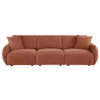 Elysia Chenille Upholstered Modular Lounge Sofa Coral / CS-551891-SOFA