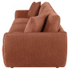 Elysia Chenille Upholstered Modular Lounge Sofa Coral / CS-551891-SOFA