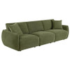 Elysia Chenille Upholstered Modular Lounge Sofa Green / CS-551895-SOFA