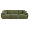 Elysia Chenille Upholstered Modular Lounge Sofa Green / CS-551895-SOFA