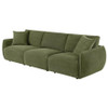 Elysia Chenille Upholstered Modular Lounge Sofa Green / CS-551895-SOFA