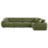 Elysia 5-piece Chenille Upholstered Modular Sectional Sofa Green / CS-551895-SETA