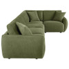 Elysia 5-piece Chenille Upholstered Modular Sectional Sofa Green / CS-551895-SETA