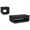 Leandro 2-piece Wood Coffee and End Table Set Burnished Black / CS-704638-S2