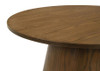 Franklin Round Wood Pedestal Side End Table Dark Brown / CS-706437