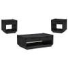 Leandro 3-piece Wood Coffee and End Table Set Burnished Black / CS-704638-S3