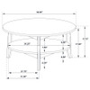 Bradley Round SmartTop Cocktail Coffee Table Grey and Natural / CS-706448