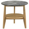 Bradley 2-Piece Round SmartTop Coffee Table Set Grey and Natural / CS-706448-S2
