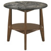 Bradley 3-Piece Round SmartTop Coffee Table Set Smokey Grey and Brown / CS-706458-S3