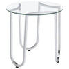 Beller 3-piece Round Tempered Glass Top Coffee Table Set Chrome / CS-710908-S3