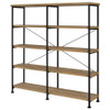 Analiese 63-inch 4-shelf Double Bookshelf Mango / CS-801853