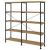 Analiese 63-inch 4-shelf Double Bookshelf Mango / CS-801853