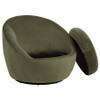Myernick Velvet Upholstered Swivel Accent Chair Olive / CS-903229