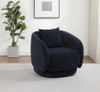 Arnaud Chenille Upholstered Swivel Accent Chair Navy / CS-903487