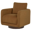 Iris Fabric Upholstered Swivel Accent Chair Rust / CS-903256