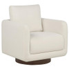 Iris Fabric Upholstered Swivel Accent Chair Ivory / CS-903255