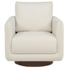 Iris Fabric Upholstered Swivel Accent Chair Ivory / CS-903255