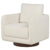 Iris Fabric Upholstered Swivel Accent Chair Ivory / CS-903255