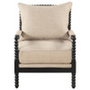 Blanchett Upholstered Bobbin Accent Chair Beige and Black / CS-903237