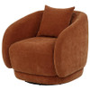 Arnaud Chenille Upholstered Swivel Accent Chair Burnt Orange / CS-903488