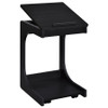 Ralston C-Shaped Lift-Top Sofa Side Table With Casters Black / CS-930290