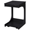 Ralston C-Shaped Lift-Top Sofa Side Table With Casters Black / CS-930290