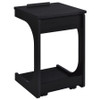 Ralston C-Shaped Lift-Top Sofa Side Table With Casters Black / CS-930290