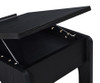 Ralston C-Shaped Lift-Top Sofa Side Table With Casters Black / CS-930290