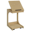 Ralston C-Shaped Lift-Top Sofa Side Table With Casters Light Oak / CS-930291