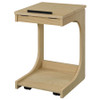 Ralston C-Shaped Lift-Top Sofa Side Table With Casters Light Oak / CS-930291