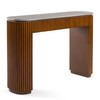 Duncan - Modern Faux Concrete + Walnut Console Table / VGMC-GF-1A024