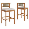 Eleni Outdoor Patio Teak Wood Bar Stools Set of 2 by Modway / EEI-7626