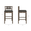 Eleni Outdoor Patio Teak Wood Bar Stools Set of 2 by Modway / EEI-7626