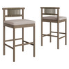 Eleni Outdoor Patio Teak Wood Bar Stools Set of 2 by Modway / EEI-7626
