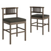 Eleni Outdoor Patio Teak Wood Counter Stools Set of 2 by Modway / EEI-7627
