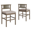 Eleni Outdoor Patio Teak Wood Counter Stools Set of 2 by Modway / EEI-7627