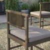Eleni Outdoor Patio Teak Wood Counter Stools Set of 2 by Modway / EEI-7627