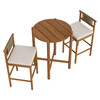 Eleni 3-Piece Outdoor Patio Teak Wood Bar Set by Modway / EEI-7630
