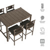 Eleni 5-Piece Outdoor Patio Teak Wood Bar Set by Modway / EEI-7631