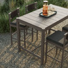 Eleni 5-Piece Outdoor Patio Teak Wood Bar Set by Modway / EEI-7631